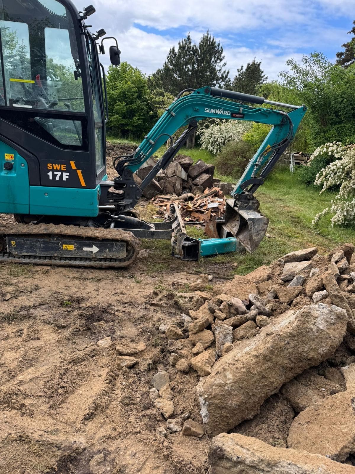 Trucklogistik på byggeplads